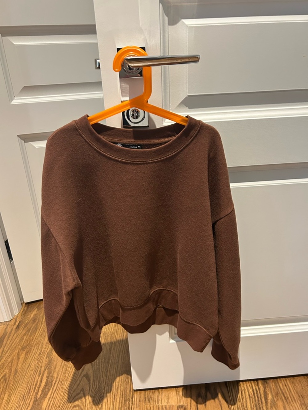 brown crew neck